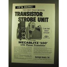 1958 Mecablitz 100 Flash Ad - Transistor Strobe Unit