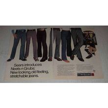 1971 Sears Neets n Grubs Jeans Ad - Stretchable Jeans