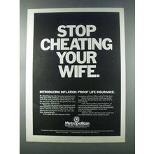 1981 Metropolitan Life Insurance Ad - Cheating Wife