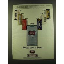 1983 Now Cigarettes Ad - Nobody does it lower