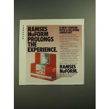 1983 Ramses NuForm Condom Ad - Prolongs the Experience