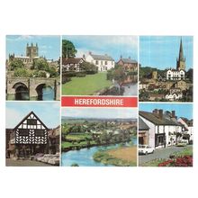 multiview, Herefordshire unused vintage postcard by Dennis =