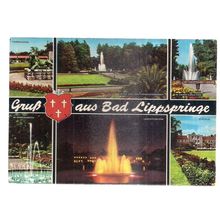 multiview, BAD LIPPSPRINGE, PADERBORN, GERMANY used vintage postcard 1972 pm /