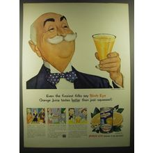 1950 Birds Eye Orange Juice Ad - Even the fussiest folks say