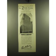 1929 Hartshorn Shade Cloth & Shade Rollers Ad - No. 2 Park Avenue New York City