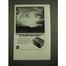 1972 Gaf 500 Color Slide Film Ad - If this light were on 24 hours a day