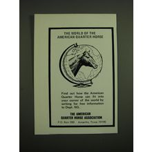1972 The American Quarter Horse Association Advertisement