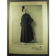 1949 Bergdorf Goodman Ad - Hollander Featherlight brand Persian Coat - Kay Bell