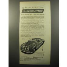 1950 Javelin Jupiter Car Ad - Britain's Latest Car