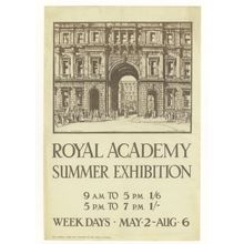 Henry Rushbury Painting London 1933 Art Exhibition Advertising Postcard