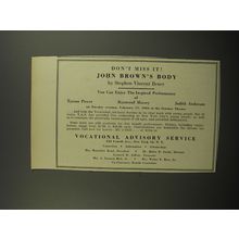 1953 Vocational Advisory Service Ad - Don't miss it! John Brown's Body