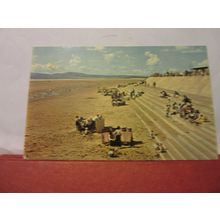 THE BEACH LOOKING WEST, PORT TALBOT, WALES used postcard 1967 pm =