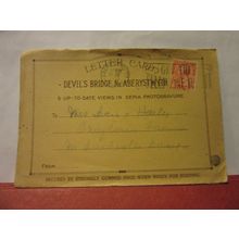 DEVIL'S BRIDGE, Aberystwyth used letter card 6 views 1933 pm =