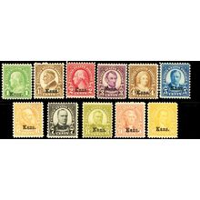 658-68, Mint F-VF NH Set of Kansas Ovpt Stamps CV $431.50 .. Stuart Katz