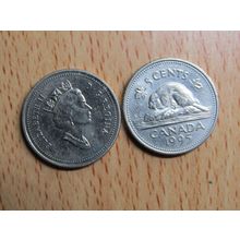 1995 Queen Elizabeth ll 5 Cents Canada Coin