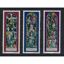 Liechtenstein Christmas Church Windows Triesenberg 3v 1978 MNH SG#717-719
