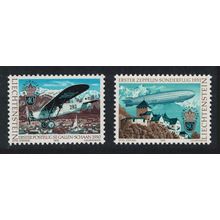 Liechtenstein Airship LZ-127 Graf Zeppelin Airplane Europa 2v 1979 MNH