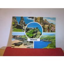 multiview, TINTAGEL , CORNWALL unused postcard by John Hinde =