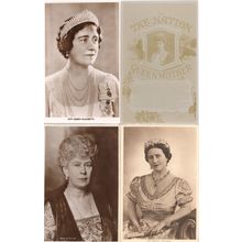 Queen Elizabeth Alexandra Message 4x Old Royal RPC Postcard s