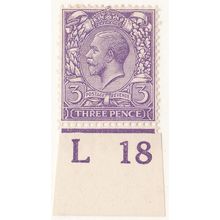 GB KGV 1913 3d VIOLET SG375 MOUNTED MINT CONTROL L18