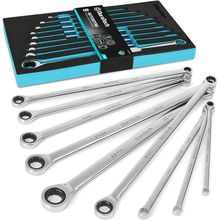 DURATECH Extra Long Ratcheting Wrench Set, Double Box End Wrench Set, Metric, 9-