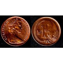 Australia One Cent 1982 Used Coin Possum Queen Elizabeth II 1c QE II