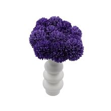Woodside Home Living Artificial Chrysanthemum Ball Flowers - Purple Set of 12