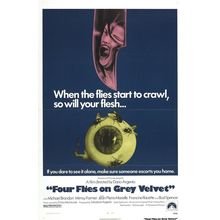 Four Flies on Grey Velvet (1972)_1 Movie Film Poster Canvas iconic design