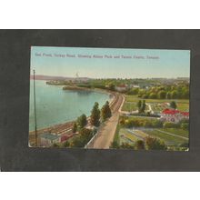 Postcard Devon Torquay Sea Front Abbey Park and Tennis Courts 1930s