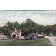 WHITLEY- THE BRIDGE AND OLD MILL . PRINTED POSTCARD. ED522