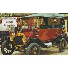 From One Old Crack To Another Classic Car Irish Exhibition Postcard