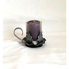 Metal & Glass Tea Light Holder with Handle