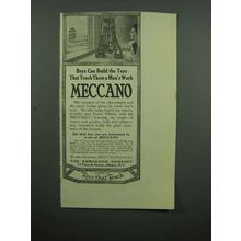 1913 Meccano Ferris Wheel Toy Ad - A Man's Work