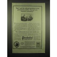 1917 Prudential Insurance Ad - Railroad President