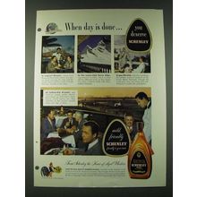 1948 Schenley Reserve Whiskey Ad - When day is doneÉ you deserve