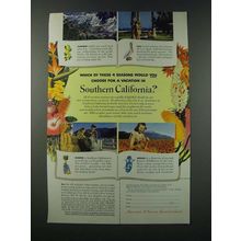 1949 Southern California Tourism Ad - Which of These 4 Seasons
