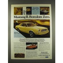 1976 Ford Mustang II Ghia Car Ad - Boredom Zero