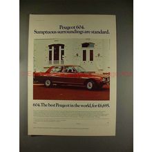 1977 Peugeot 604 Car Ad - Sumptuous Surroundings!!