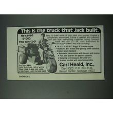 1986 Carl Heald Hauler Ad - This is The Truck That Jack Built