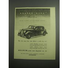 1948 Austin A125 Sheerline Car Ad - For the man who can afford a really big car