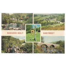 BADGER'S HOLT, DARTMEET, DARTMOOR used vintage postcard by Jarrold 1976 pm =