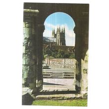 CANTERBURY CATHEDRAL, through King's School Archway. unused vintage postcard =
