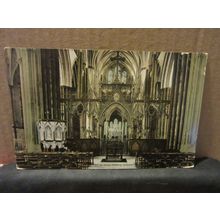 CHOIR AND SCREEN, SALISBURY CATHEDRAL, WILTSHIRE used postcard 1911 pm =