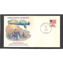 Fleetwood Lindbergh 1325 13c Flag (Cachet-U/A) CV00405