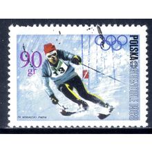 POLAND 1968, Winter Olympics - Slalom, 90 G, CTO