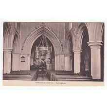 Interior of the Church Faringdon Postcard Oxfordshire