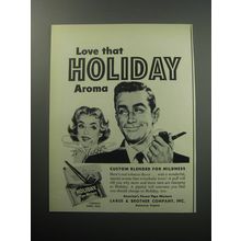 1957 Holiday Pipe Mixture Tobacco Ad - Love that Holiday Aroma