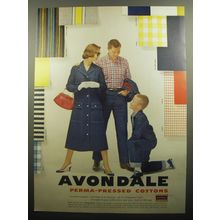 1957 Avondale Cotton Advertisement - Fashion by Donald Brooks