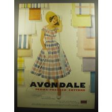 1957 Avondale Cotton Advertisement - fashion by Greta Plattry