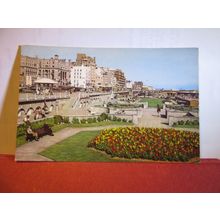 SUNKEN GARDENS AND SEA FRONT, BRIGHTON unused postcard =